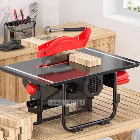 8 인치 브러시리스 목공 테이블 톱 다기능 절단기 알루미늄 연귀 톱 가정용 전기 톱 목공 톱