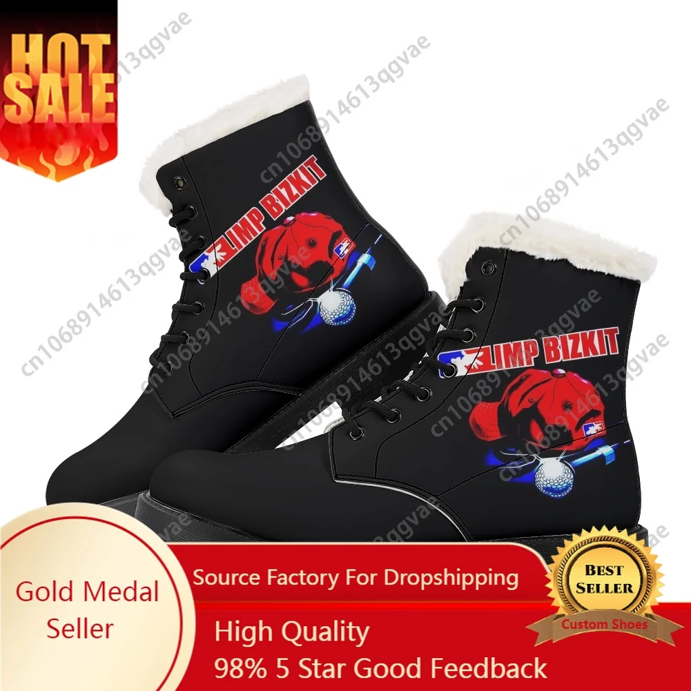 

Limp Bizkit American Metal Rock Band Plush Boots Mens Womens Teenager Shoes Casual Boot Light High Quality Couple Customize Shoe