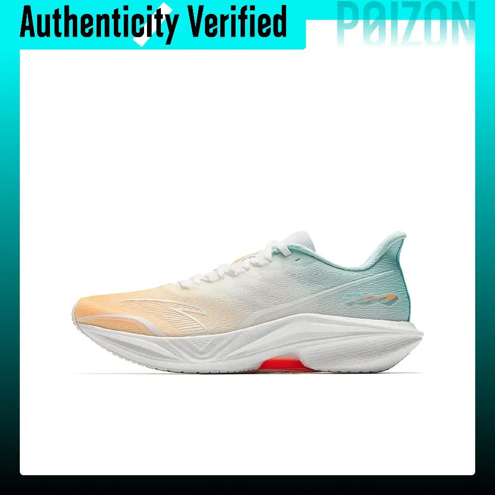 Anta MACH 5.0 Low top Nitrogen Technology Training Racing Running Shoes Men's White Green Orange 112525583-14