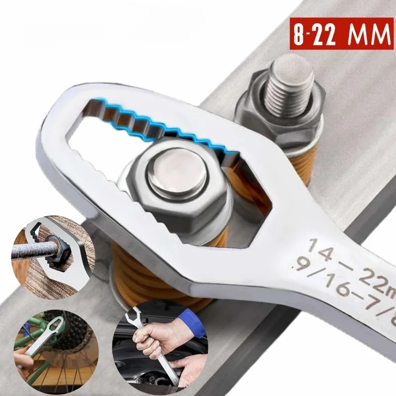 

8-22mm Universal Torx Wrench Adjustable Multifunction Wrench Board Double-head Multipurpose Torx Spanner Car Repair Hand Tools