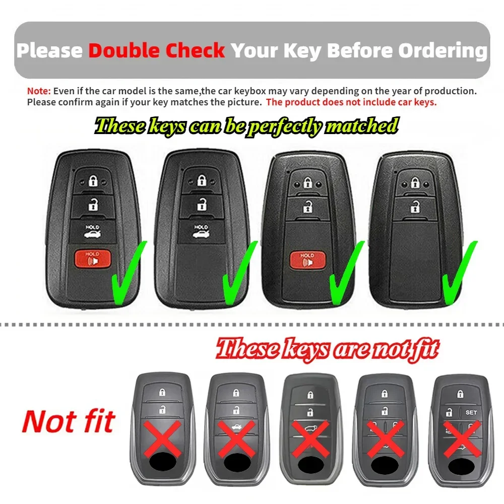 Purple Transparent Key Fob Case Cover for Toyota for Sienna for Venza for Hilux Car Key Case car Accessories