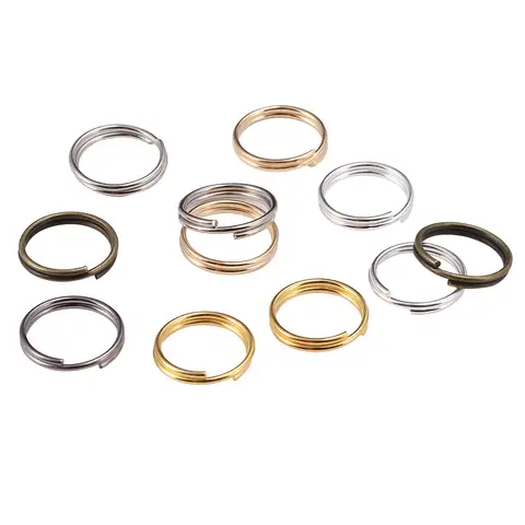 50-200pcs/lot Open Jump Rings 4 6 8 10 12 mm Double Loops Split Rings Necklace Bracelet Connectors For DIY Jewelry Making