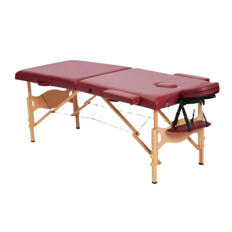 2023 Hot sale table bea uty folding wooden spa salon furniture thai wood massage facial bed