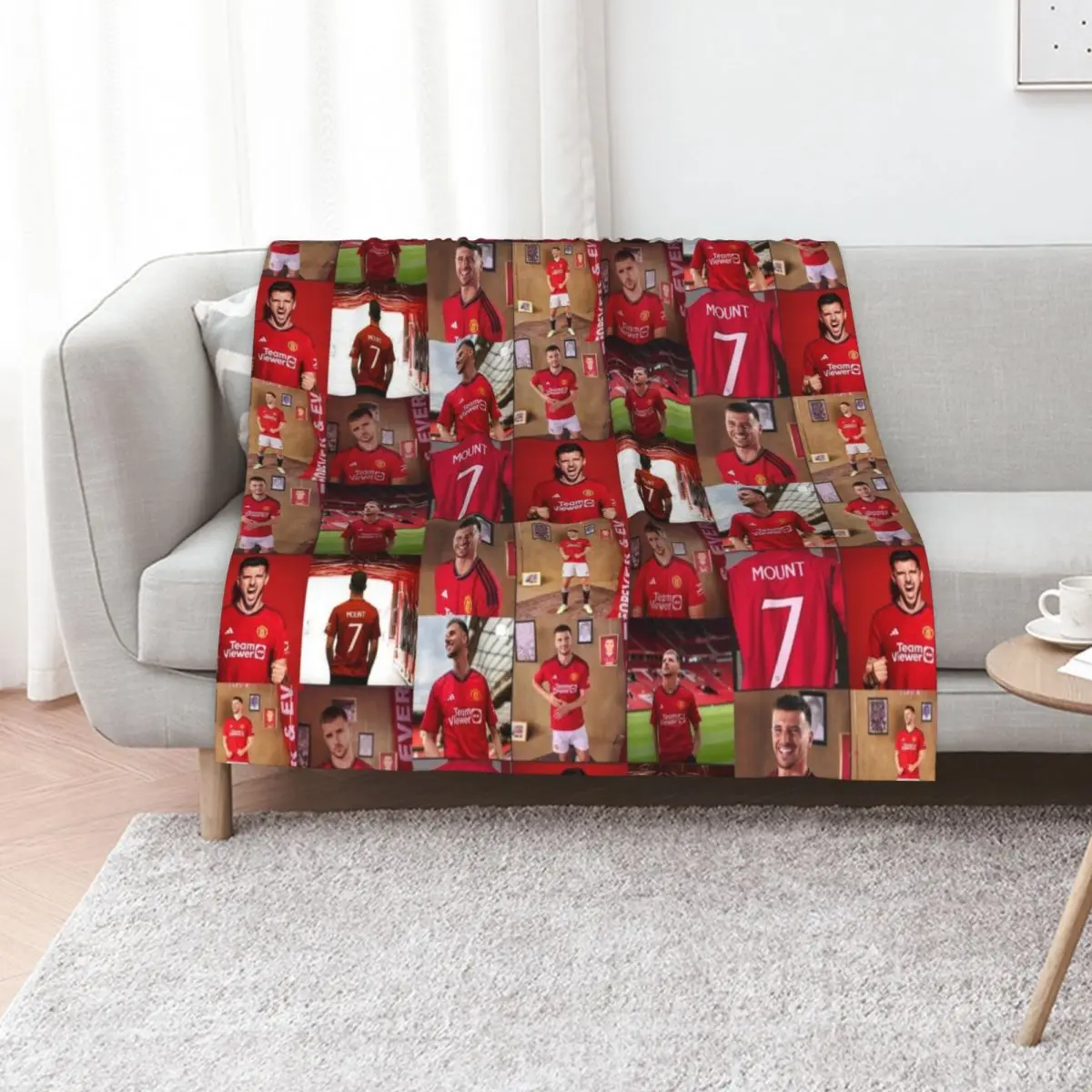 

Mason Mount United Throw Blanket Reusable Durable Soft Blanket for All Seasons