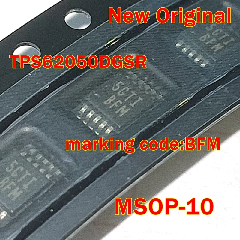 1pcs to 100pcs TPS62050DGSR TPS62050DGS MSOP-10 marking code:BFM New Original 800-mA SYNCHRONOUS STEP-DOWN CONVERTER