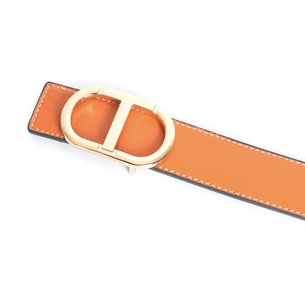 2025 Top Luxury Designer Brand Pin T Buckle Belt Men High Quality Women Genuine Real Leather Dress Strap for Jeans Waistband