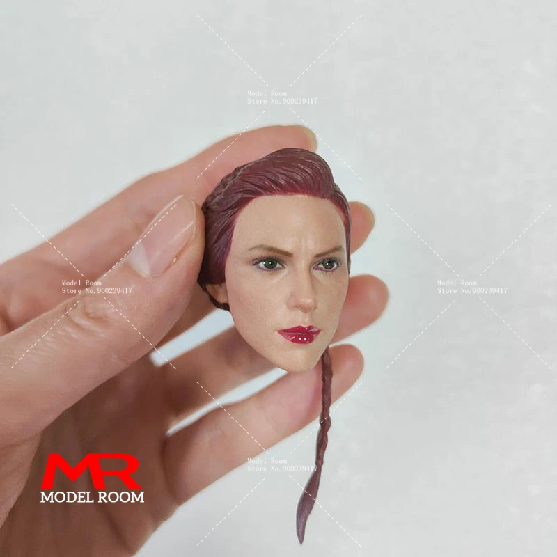 TTTOYS 1/6 Scarlett Johansson Head Sculpt Female Long Hair Braid Head Carving Model Fit 12'' Soldier Action Figure Body Dolls