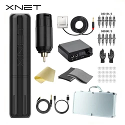 Xnet-Kit de máquina de tatuaje inalámbrica, pluma rotativa de tatuaje, RCA, 3,5mm, trazo de labios, cuero cabelludo, arte de tatuaje semipermanente personalizado