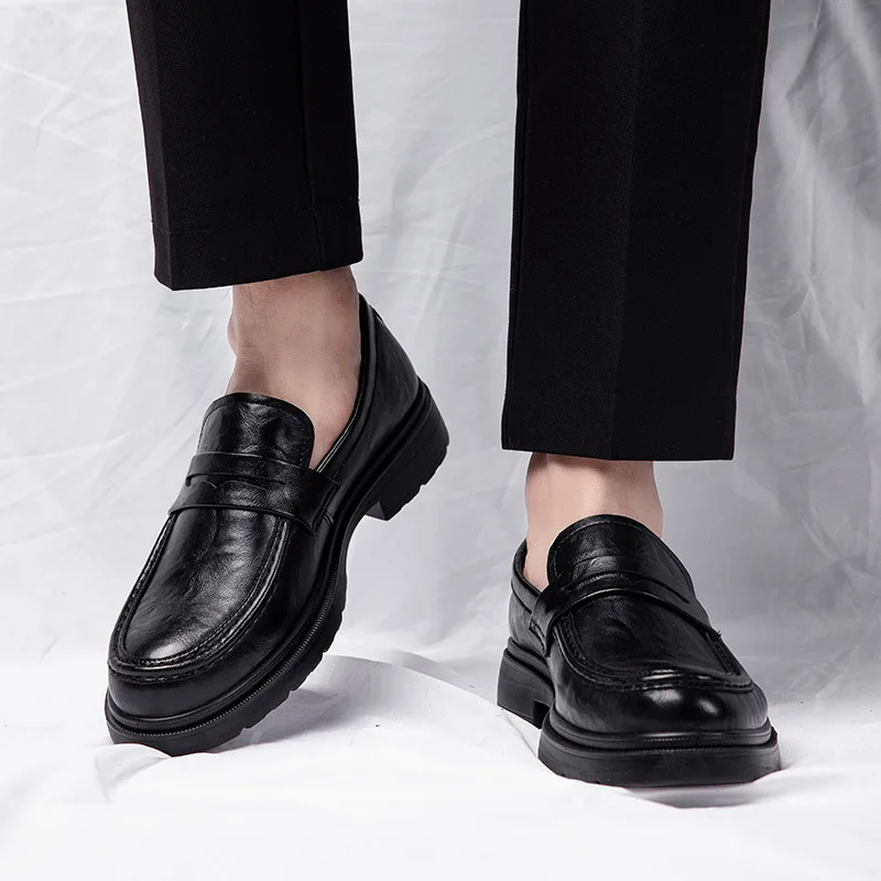 

Male Shoes High Quality Fashion Men Business Shoes Italian Handmade Shoes Genuine Leather Loafers Slip-ons Men Casual Footwear