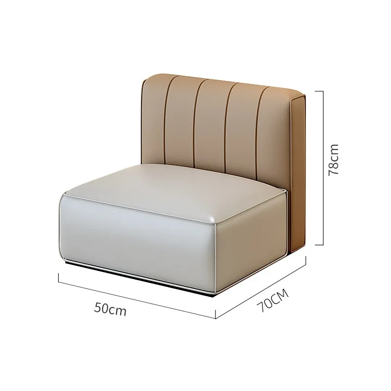 Sofá curvo de lujo ligero, sofá semicircular para salón de belleza, sofá de negocios simple de alta gama, vestíbulo de hotel para reuniones B & B