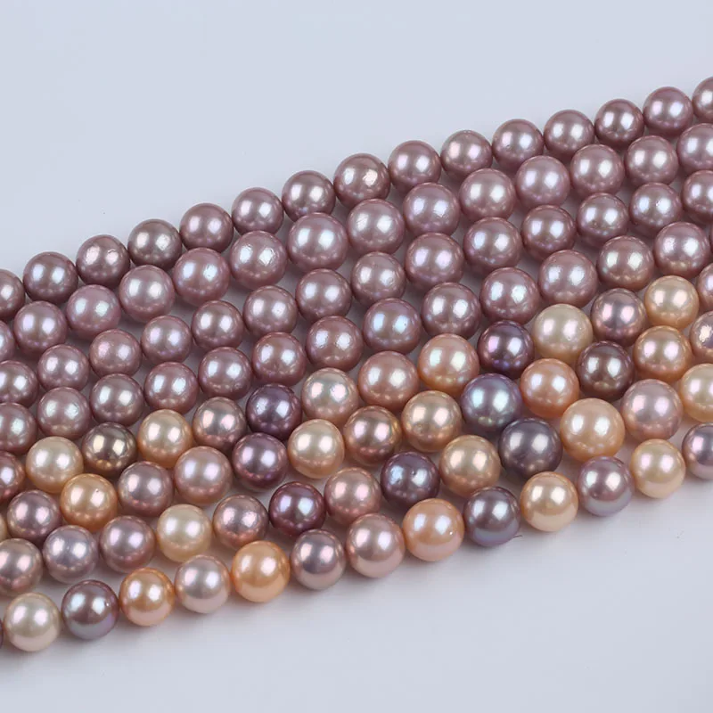 12-15mm natural pink purple color loose real freshwater edison pearls beads strand