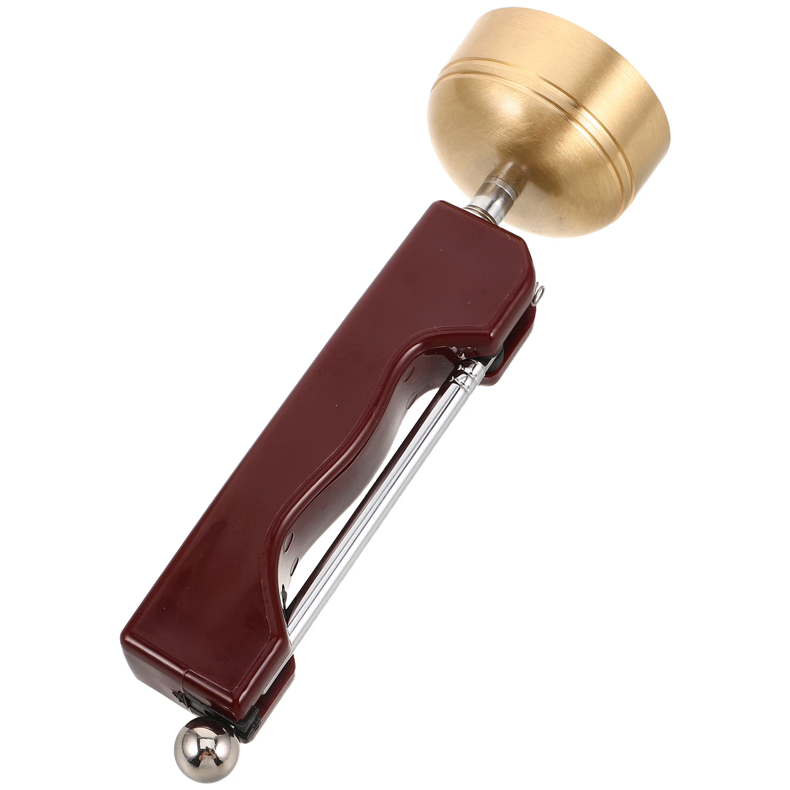 

Handheld Prayer Bell Traditional Chinese Copper Temple Instrument For Rituals Retractable Design Compact Lightweight Chime Bell