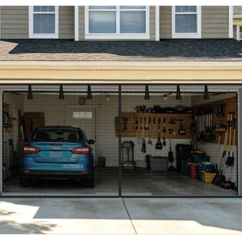 

Magnetic Garage Door Screen, Reinforced Fiberglass Net, Stronger Magnets, Hands Free Magnetic Screen Door netting door curtain