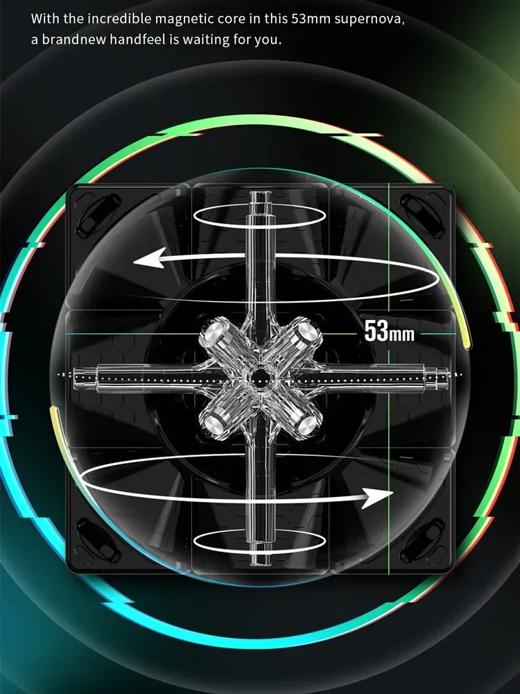 GAN 미니 M 프로 UV GAN 3x3x3 마그네틱 스피드 큐브 스티커리스 3x3 스피드큐브 전문가용 매직 큐브 퍼즐 장난감 어린이용