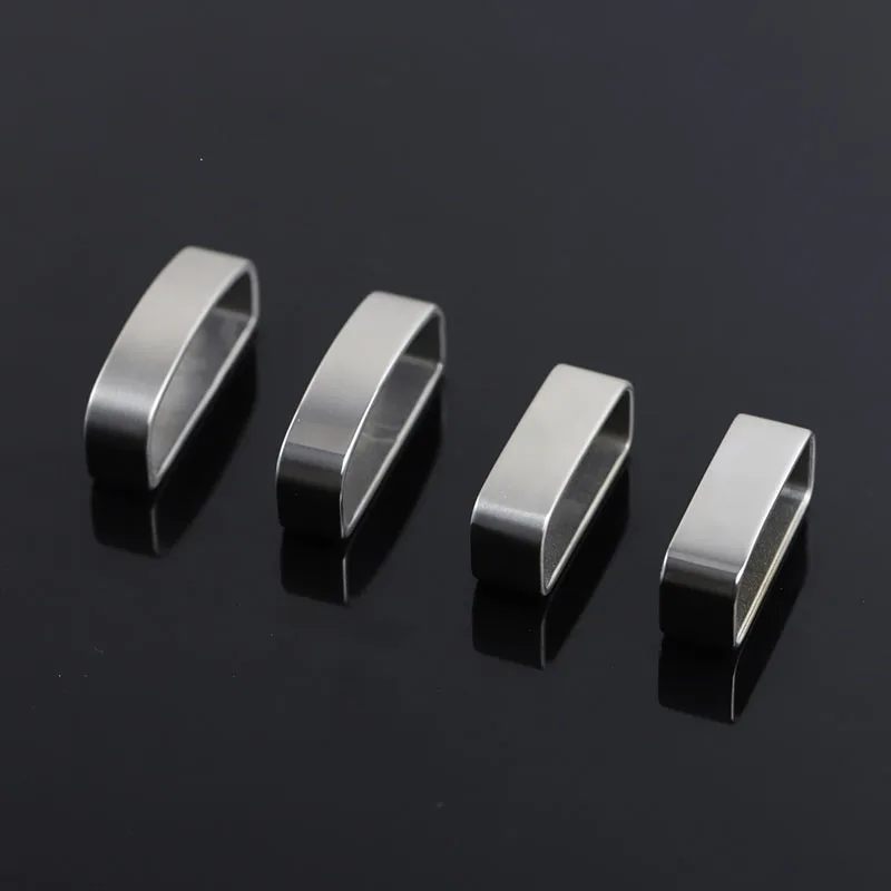 3.5 Cm 4 Cm Width Stainless Steel Belt Loop Keepers Leather Belt End Craft Fitting Accessories