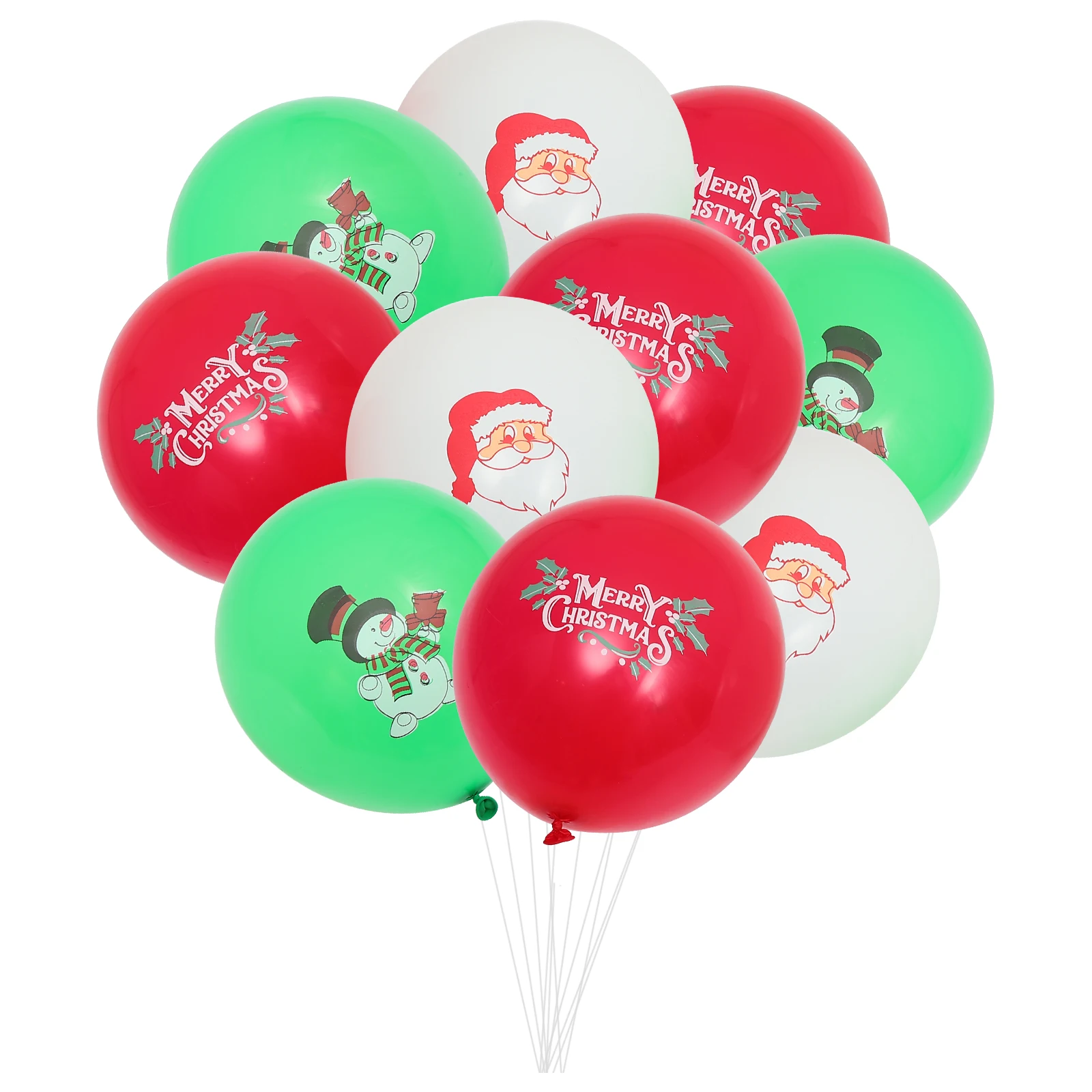 

30pcs Christmas Balloon Set Premium Latex Xmas Themed Party Supplies Decorations Holiday Festive Accessories Red Green Balloons