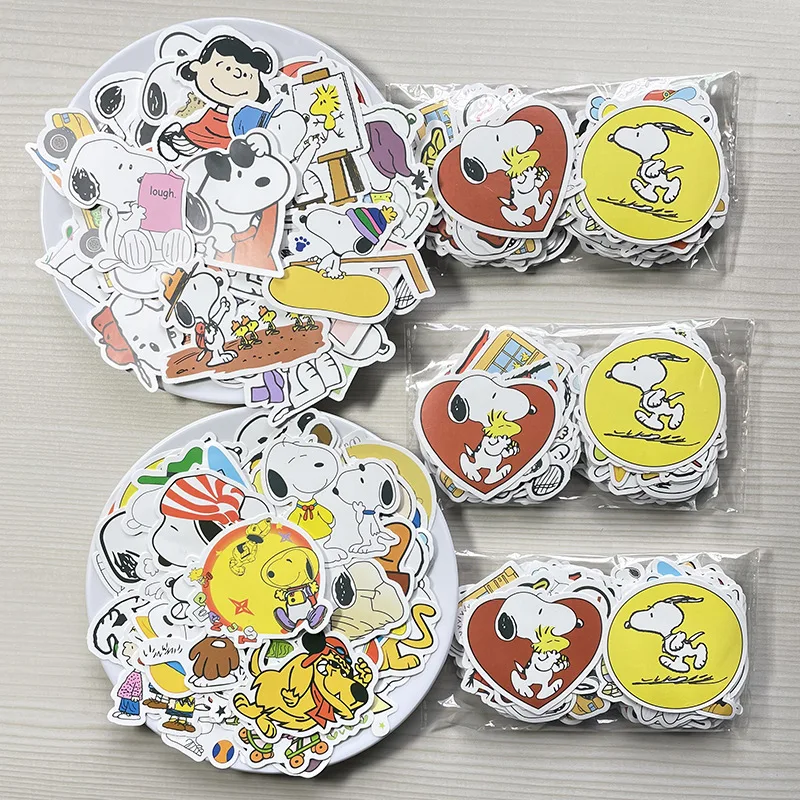 100 Stuks Snoopy Anime Stickers Cartoon Briefpapier Water Cup Koffer Telefoon Case Decoratie Stickers Geschenken Dagelijkse Decoraties