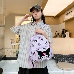 Sanrio Cartoon Kulomi Schattige Tas Kleuterschool Leerlingen All-Match Class Tas Reistas Meisje Rugzak Lichtgewicht Mode Rugzak