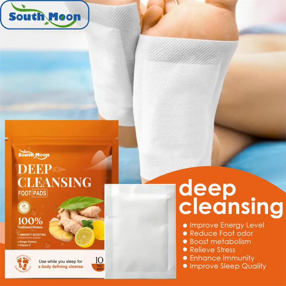 Ginger Cleansing Pads Relieve Stress Body Foot Care Cleanse And Rejuvenate Remove Toxins Natural Ingredients Toxin-free