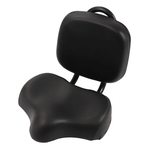 Selim de bicicleta ergonômico com design curvo e fricção de perna frontal estreita simplificada com encosto flexível e ajustável em altura