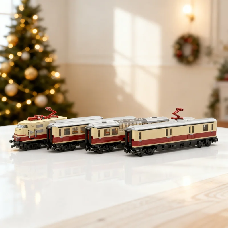 

4188 деталей MOC: Модель поезда «Рейнголд Экспресс» (переосмысленная версия), конструктор, креативный подарок, декор для демонстрации, сборная модель премиум-класса для взрослых