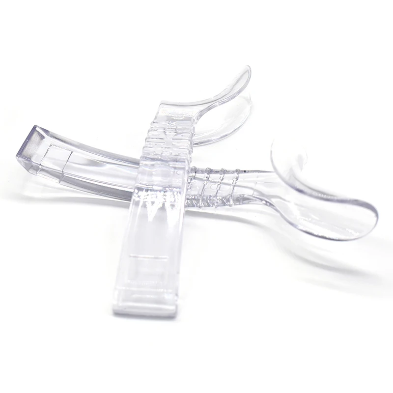 2Pcs Dental Half-Lip Retractor Lip Cheek Retractor Plastic Left + Right Mouth Opener Intraoral Supporting Device