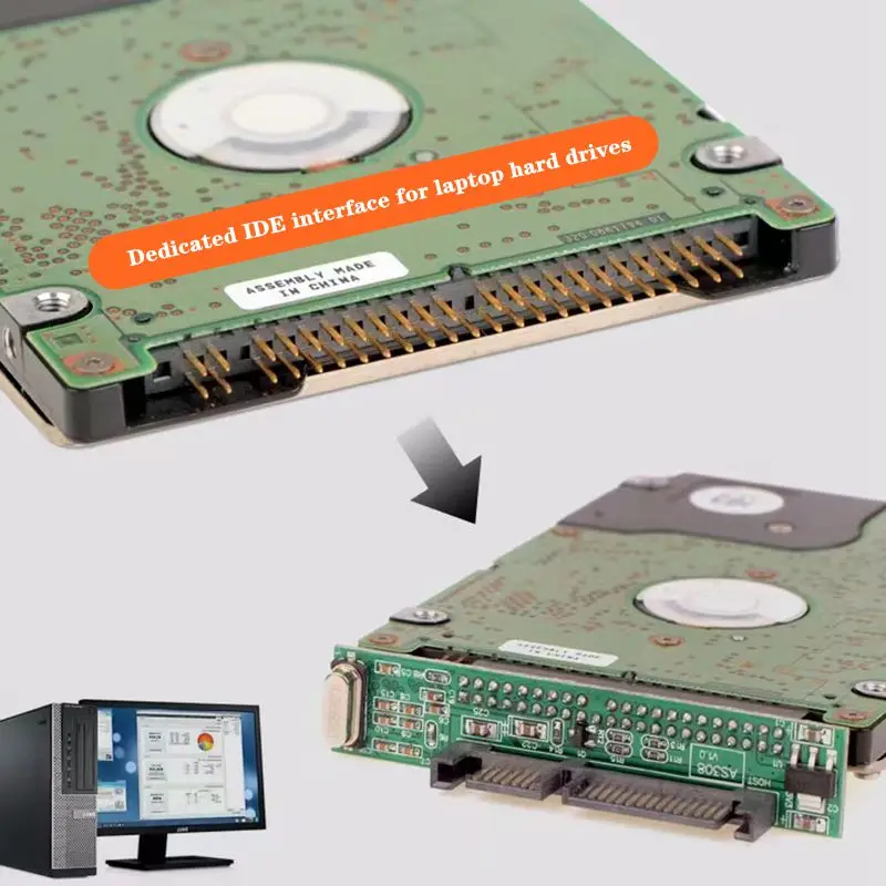 Laptop IDE To SATA Hard Drive Adapter Card, 2.5-Inch 44P IDE To SATA Parallel To Serial Port Adapter Board