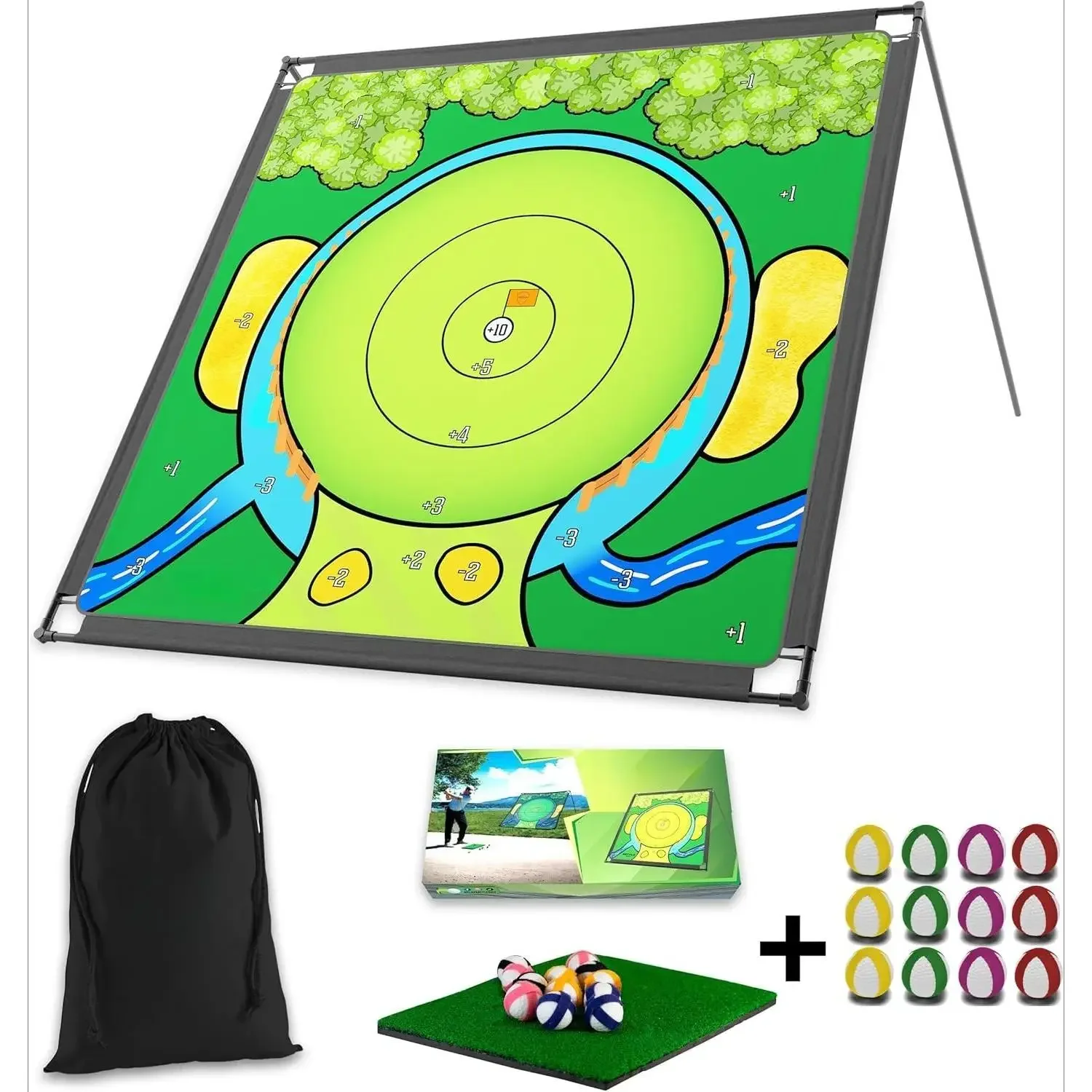 W_Chipping Game - The Original Portable Golf Game for Chipping Practice for Dads and Junior Golfers - Indoor and Outdoor