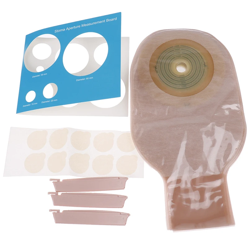 10X One-piece System Colostomy Bags Disposable Ostomy Drainable Single Pouch Kit