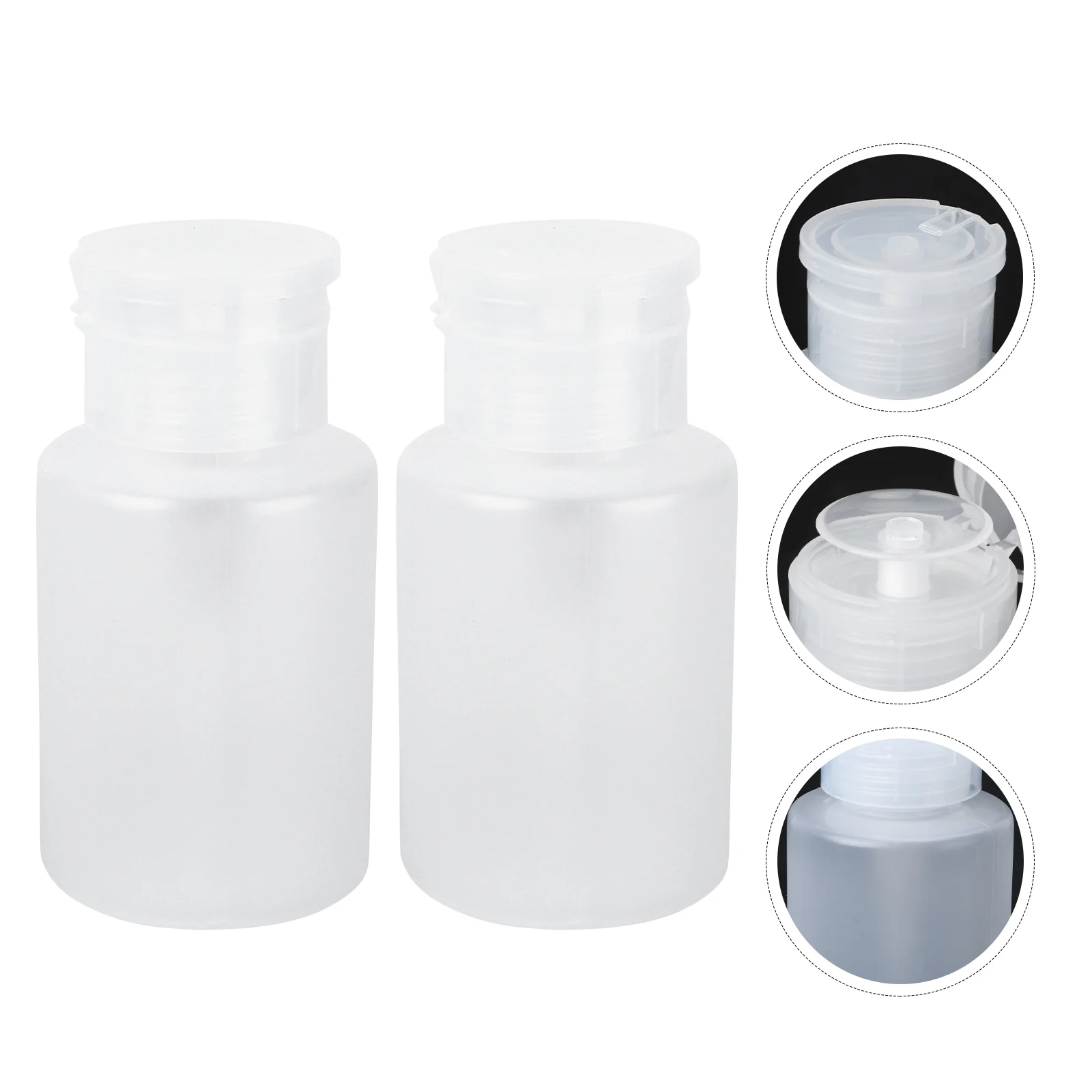 

2pcs Manicure Pressed Empty Container Nail Polish Remover Storage Box Transparent Storage Bottle for Manicure Accessories