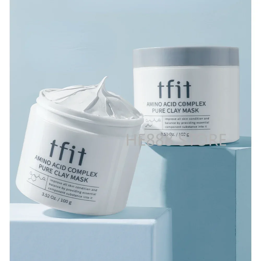 TFIT Amino Acid Complex Pure Clay Mask 100g Soothing Oil-Control Deep Cleansing Remove Blackhead Shrink Pores Korean Skin Care