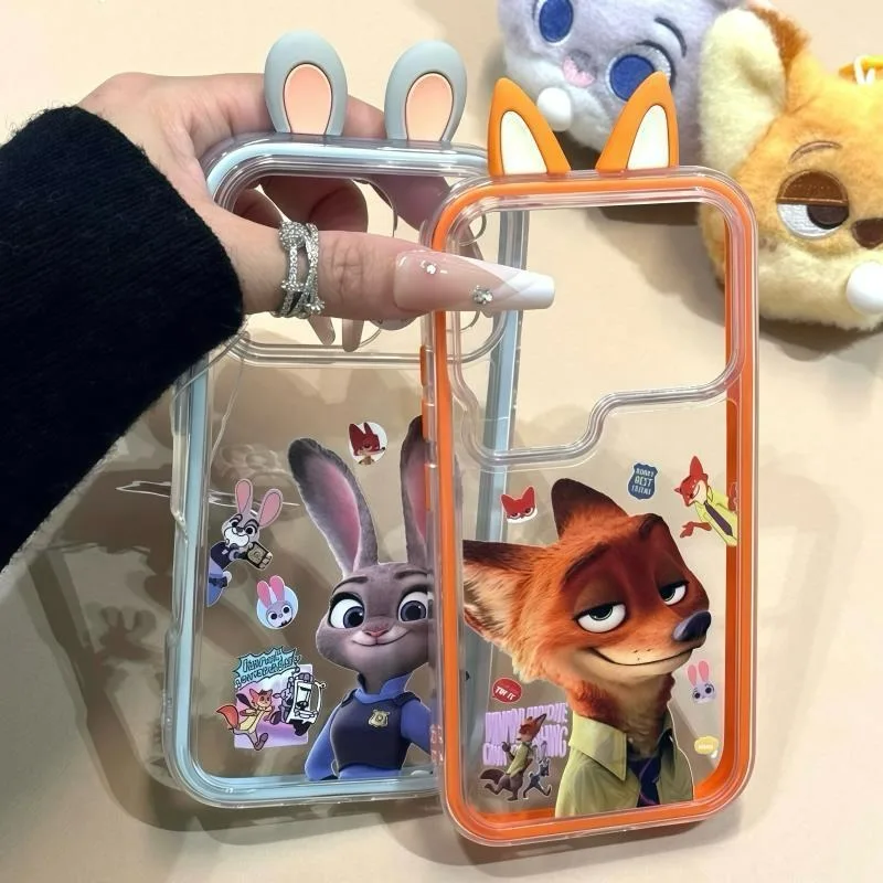 حافظة هاتف محمول Zootopia Judy Nick لطيفة ومظهر جيد ونمط جديد هدية متخصصة Kawaii متوفرة لهدية الزوجين الكرتونية لهاتف IPhone