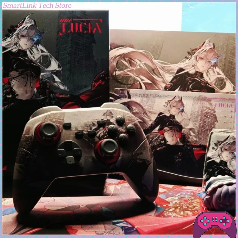 

Игровой контроллер KP20D PUNISHING GRAY RAVEN LUCIA CRIMSON WEAVE с двойным режимом вибрации, регулируемой силой отклика, джойстиком TMR, подарки