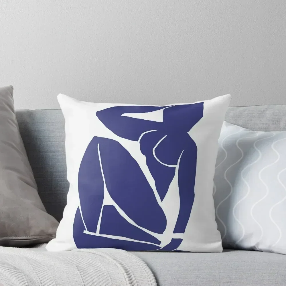 Housses de coussins de canapé découpées Matisse, coussin décoratif de luxe, figure #3, bleu