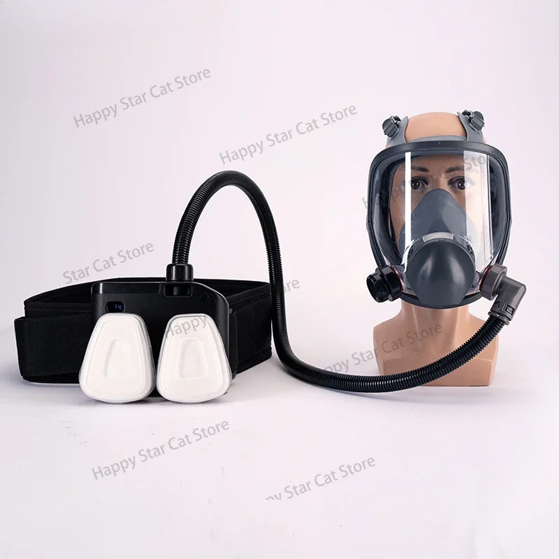 Paint Chemical Gas Pesticide Non-choking Fan Gas Mask Electric Gas Mask Full Cover Spray