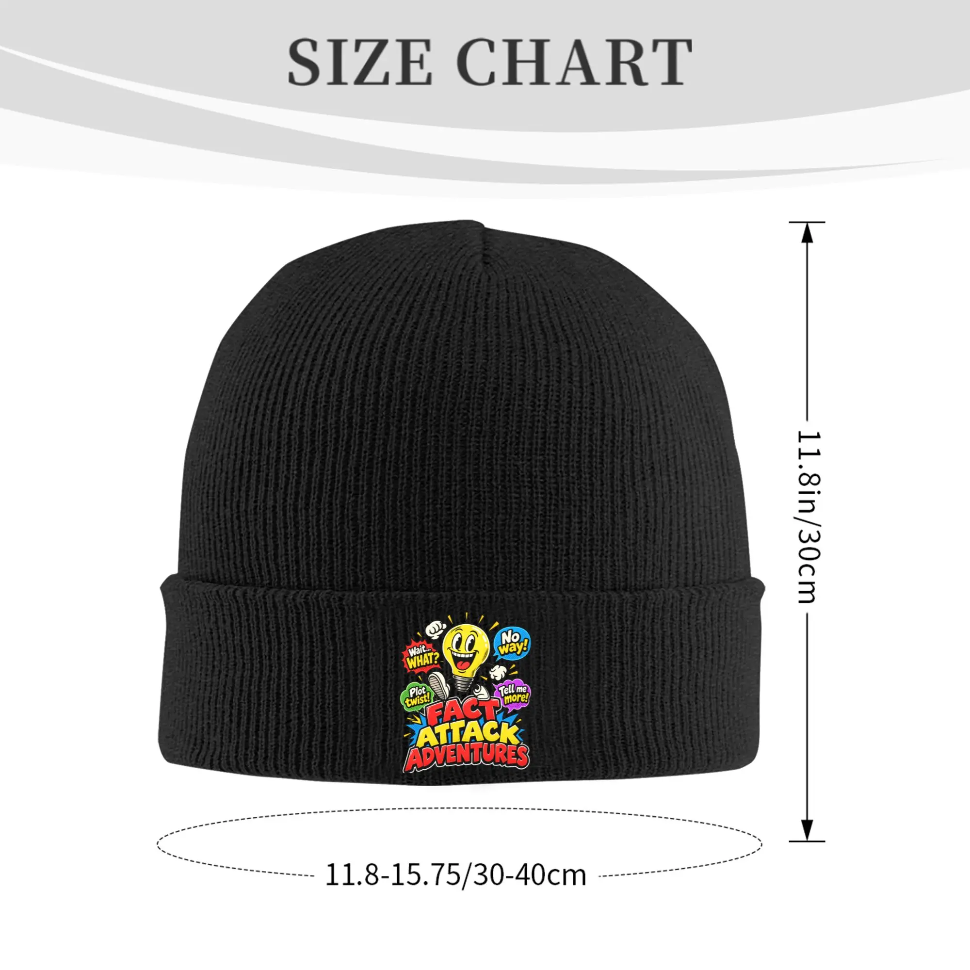 Men Women Beanie Hat Fact Attack Adventures Lighty Merch Winter Warm Skullies Knitted Caps  Bonnet Knit Hat