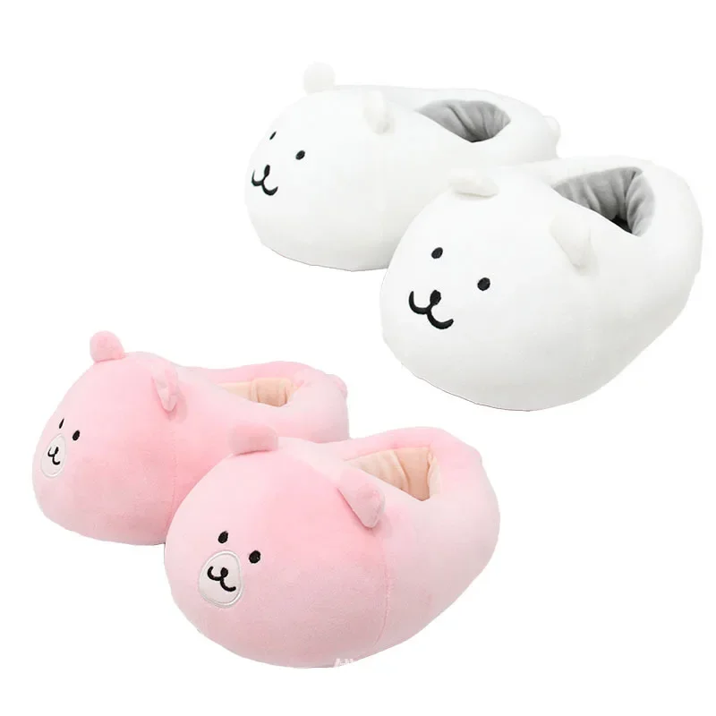 

Cartoon Cute Self-deprecating Joke Bear Animation Nagano's Bear Plush Slippers Couple Home Indoor Cotton Slippers Girl