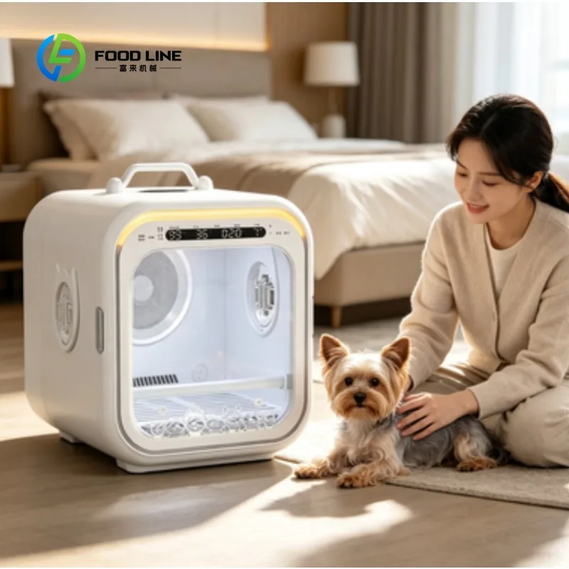 Custom Automatic Pet Dryer Box Ultra Quiet Dog Hair Dryer Big Capacity with Smart Temperature Control and 360 Drying