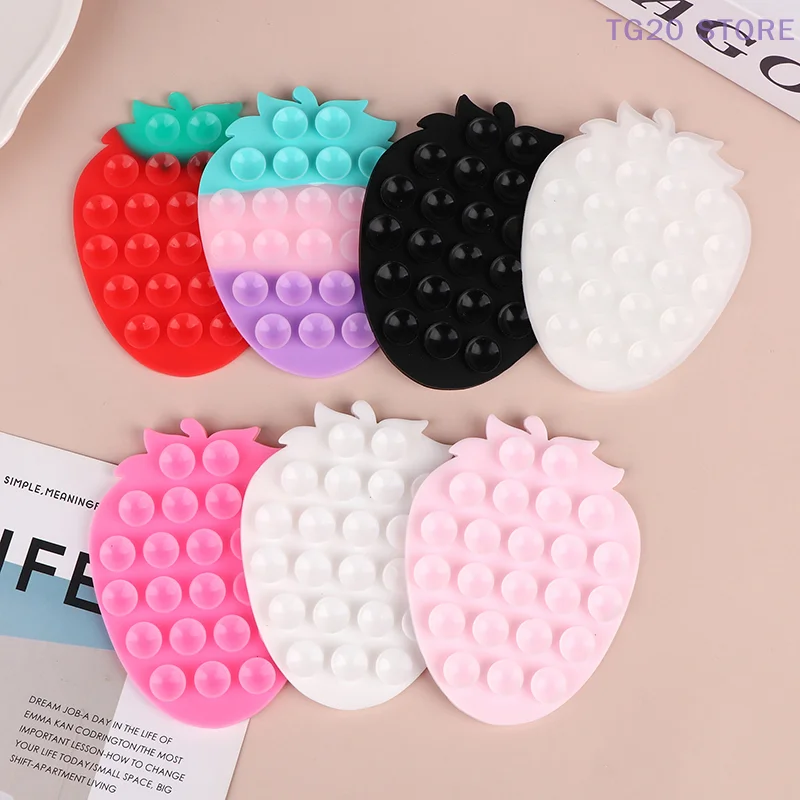 Универсальная присоска для мобильных телефонов, крепление на присоске с клубникой, портативная подставка для телефона, фиксированная накладка для телефона, автомобильный навигационный кронштейн