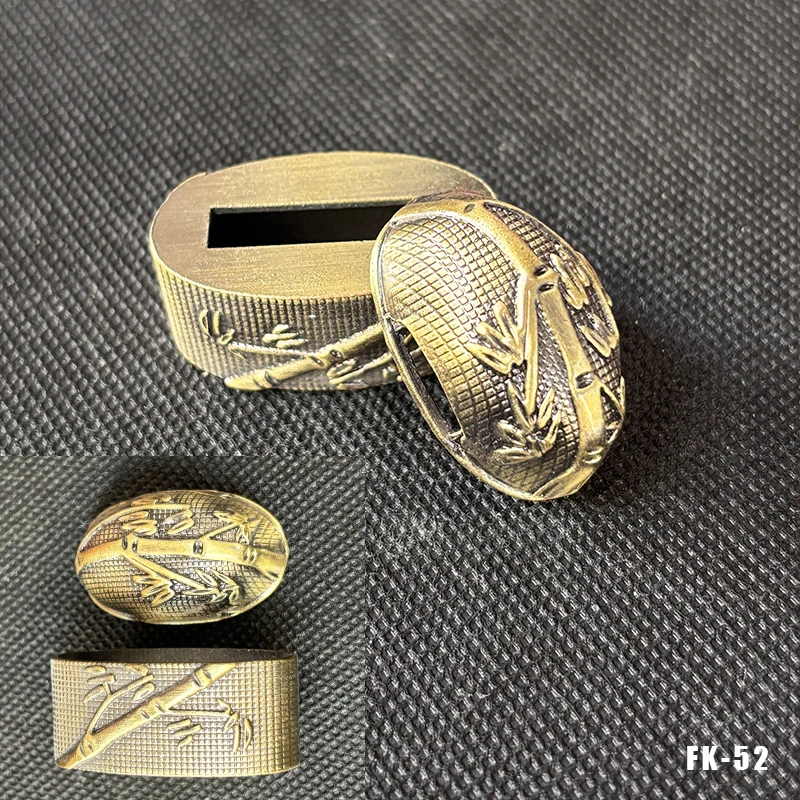 Hochwertige Legierung Katana-Griffkappe Fuchi Kashira Griffkragen für Japanische Schwerter Samurai-Katanas Wakizashi-Schwerter Zubehör – Detail 34