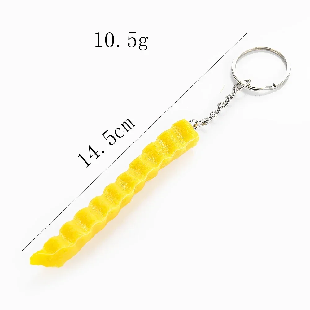 1PC Pvc Simulation Wolf Tooth Potato Keychain Gourmet Model Key Ring Men's Car Keychain Backpack Food Pendant Restaurant Gifts