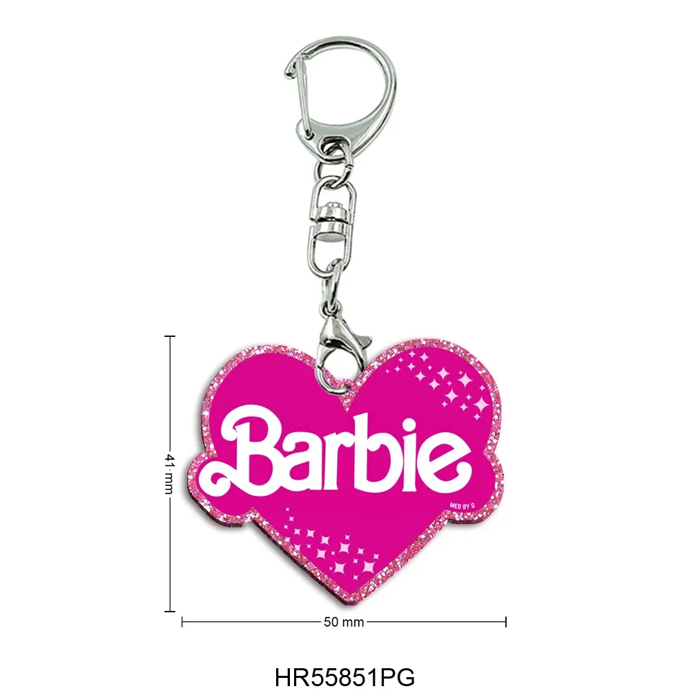 

Pink Fashion Girl Chunky Glitter Acrylic Keychain Cartoon Pendant Photo Flash Charms Printing Personality Holographic Key Chains