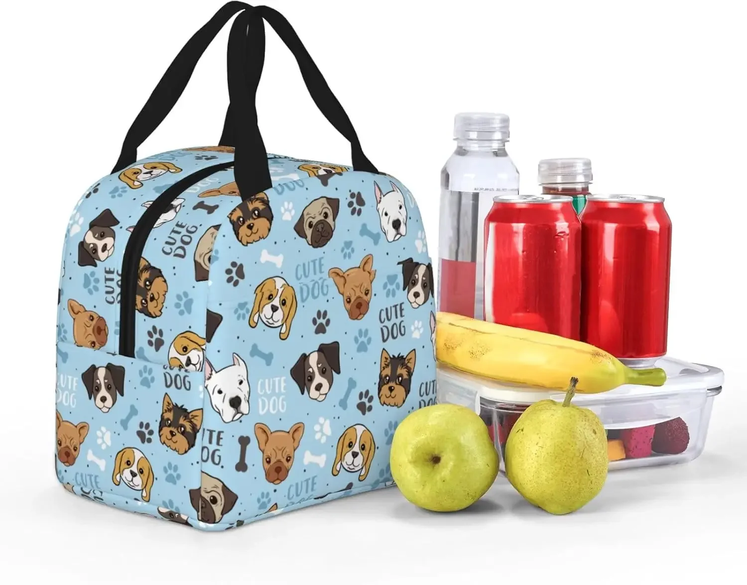 Lunch Box Dogs Insulated Lunch Bags for Women Men Adults Cooler Tote Bag for Work Picnic Gifts