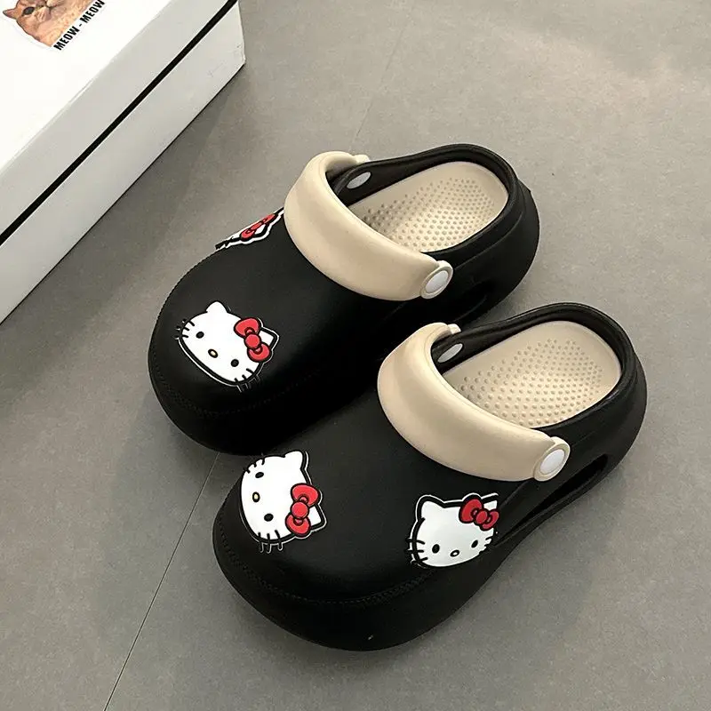 

Детские шлепанцы Hello Kitty для девочек: мультяшные, милые, креативные, изысканные, модные, дышащие, нескользящие, универсальные, повседневные, для улицы