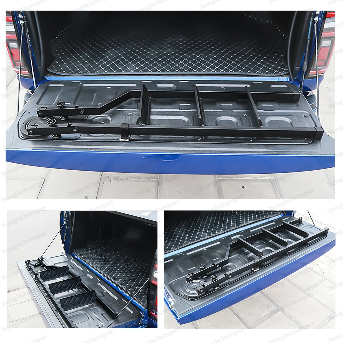 Universal Tailgate Ladder Step For Nissan Navara D23/NP300/Frontier 2006-2025 360° Rotated Foldable Fits Bed Heights 90cm 35Inch