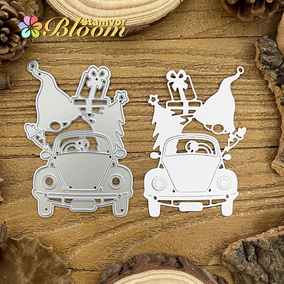 Weihnachtsgeschenke LKW Auto Happy Gnome Metall-Stanzformen Scrapbooking dekorative Prägung