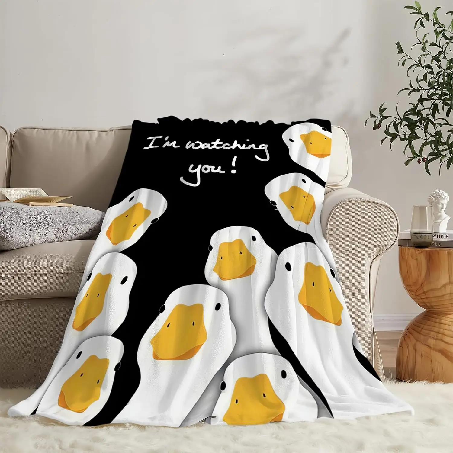 Funny Duck Blanket Duck Throw Blanket Duck Stuff Gifts For Girls Boys Kids Lovers Adults Woman Man Warm Soft Comfort Plush