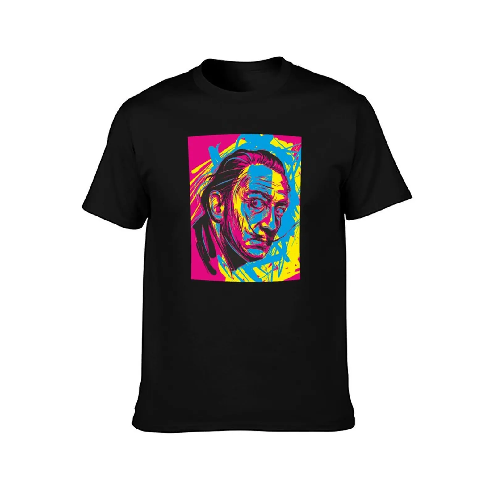 Surrealistyczny portret Salvador Dali T-Shirt słodkie topy wysublimowane męskie białe koszulki