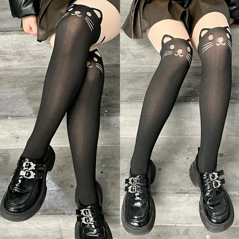 Super sottile Sexy carino gatto coda Leggings calze donna femminile Catoon Panty tubo Sexy collant trasparente ragazza calzino lungo collant Sexy