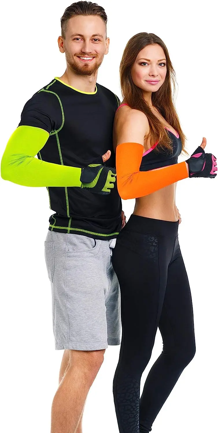 Unisex Cooling Arm Sleeves, Homens e Mulheres Sports Cover, Correndo UV Sun Protection, Pesca ao ar livre, Ciclismo, Tatuagem Legal, 2Pcs